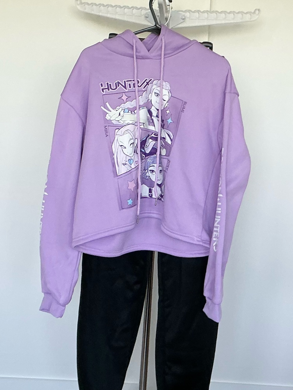Girl 14-16 Lavender KPop Demon Hunters Graphic Hoodie and Pants set